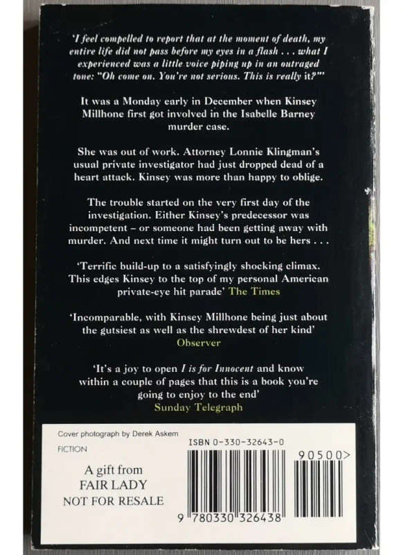 I is for Innocent (Paperback)