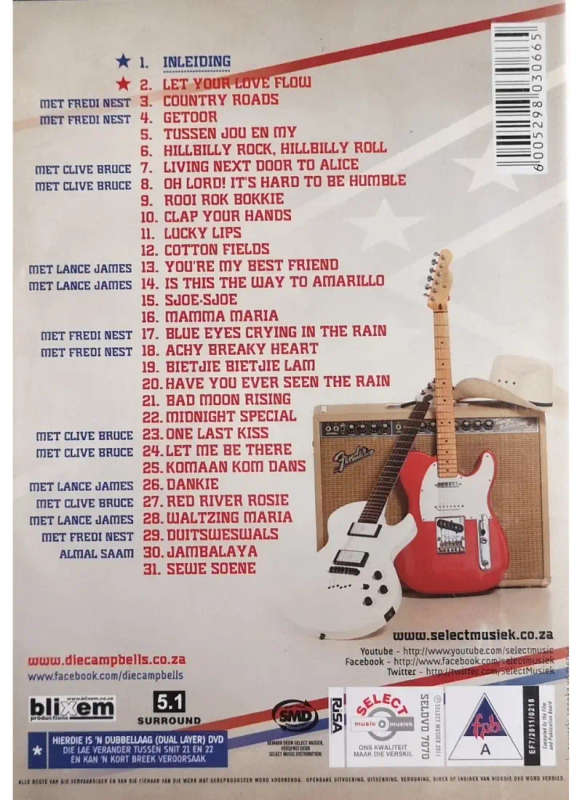 Die Campbells en Vriende - Country Treffers Live (DVD)