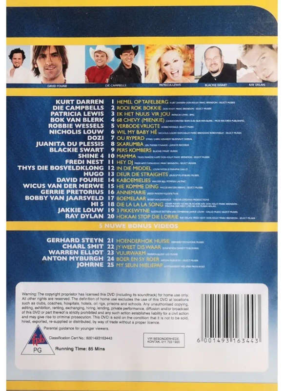 25 Gunsteling Arikaanse Musiekvideos (DVD)