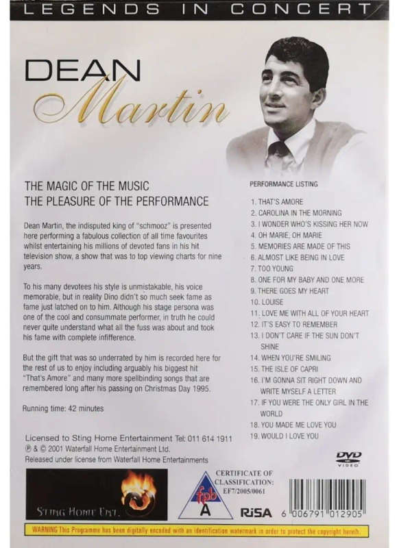 Dean Martin  The Magic of the Music (DVD)