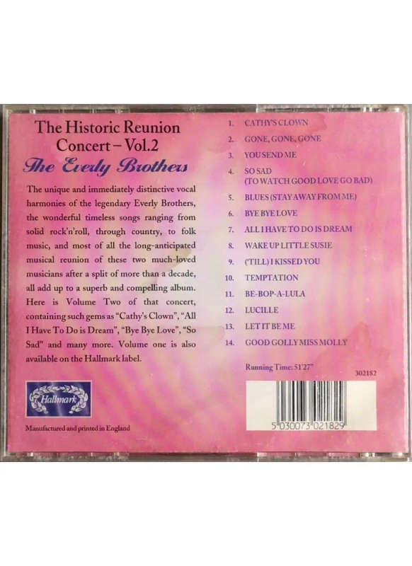 Everly Brothers - The Historic Reunion Concert, Vol. 2 (CD)