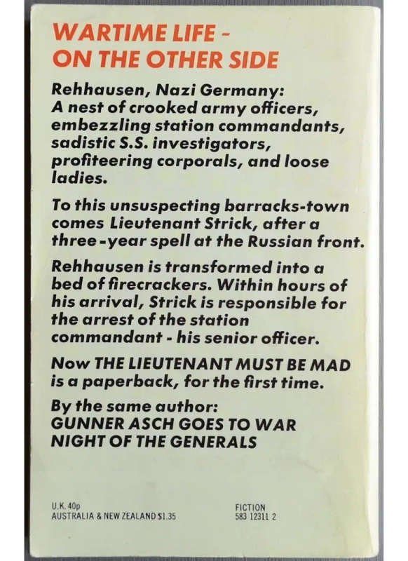 The Lieutenant must be mad (Paperback)