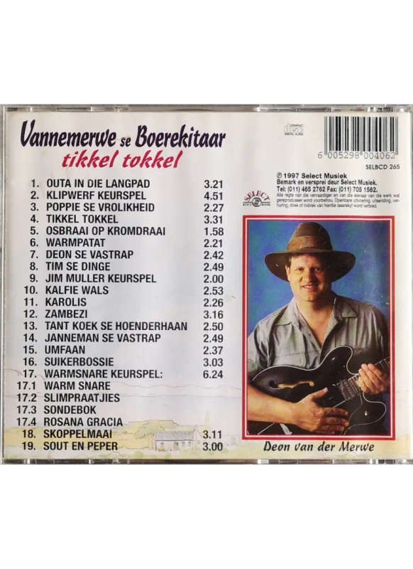 Vannemerwe se Boerekitaar - Tikkel Tokkel (CD)