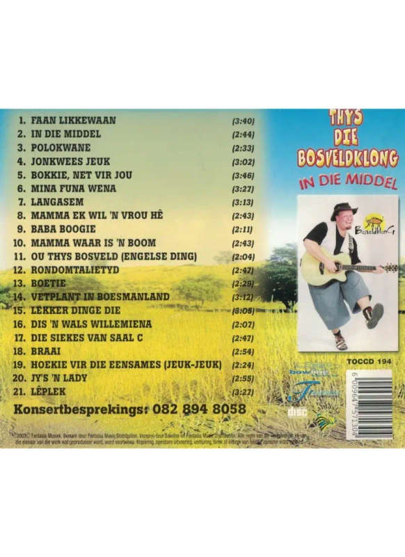 Thys die Bosveldklong - In die middel (CD)