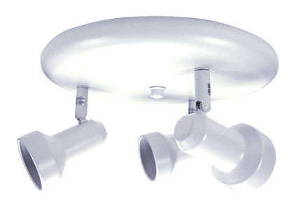 230V 3XGU10 ROUND BASE SPOT LIGHT FITTING WHITE