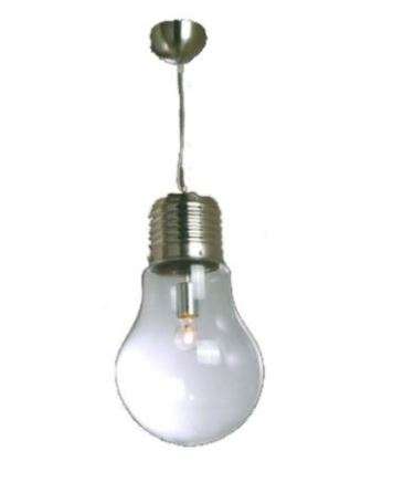 230V 40W E27 BULB PENDANT LIGHT CLEAR GLASS