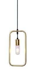 230VAC 40W 1XE27 RECTANGLE PENDANT GOLD