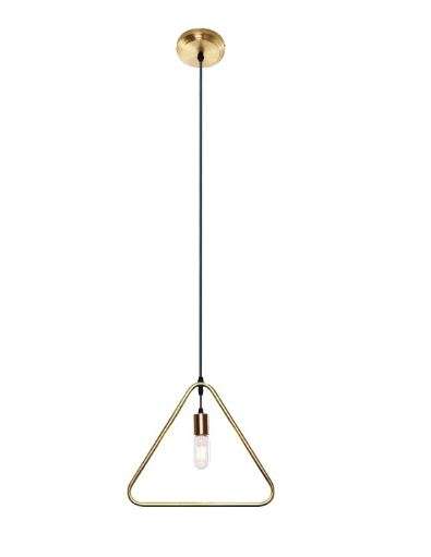 230VAC 40W 1XE27 TRIANGLE PENDANT GOLD