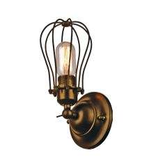 230VAC 60W E27 WALL LIGHT BRONZE/BLACK FINISH