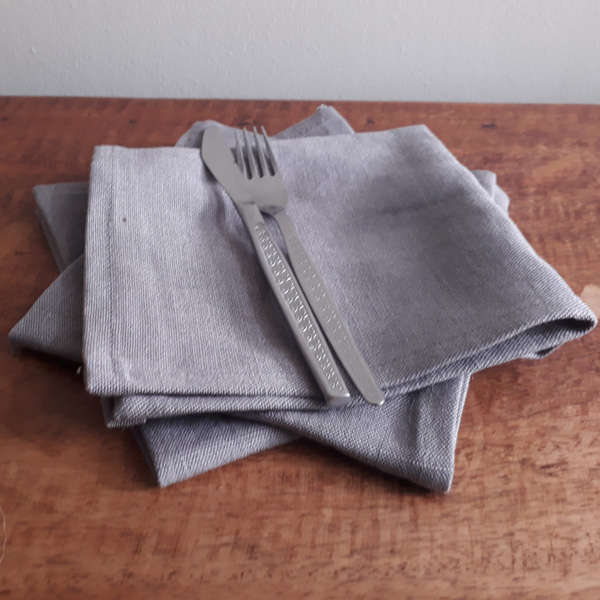 Dark Grey Linen Napkins