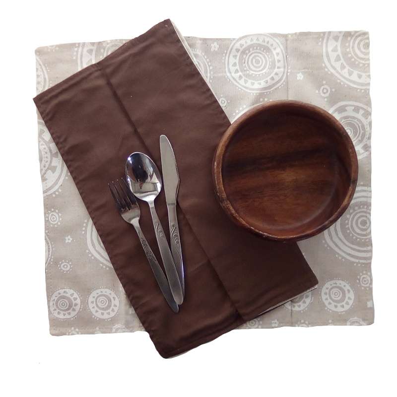 Tribal Circles on Natural Cotton Placemats