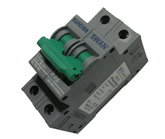 Swan Electric Dc Circuit Breaker Din-Rail Mount 50A 2P