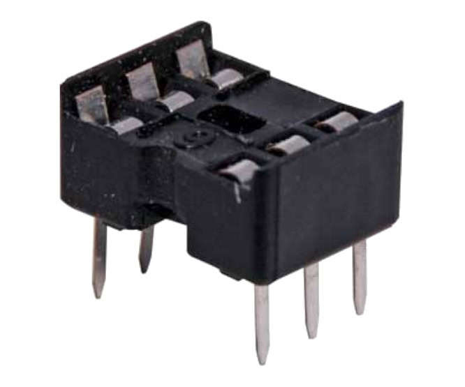 Ic Socket Dil 0.3 6W Std D-Leaf - Open Tube Iss06T1-03-Rh