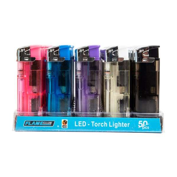 Africa Flame Gas Lighter Led Torch N3 50 Per Ctn