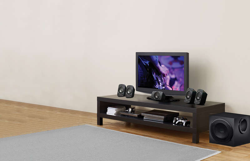 Logitech Z906 5.1 Surround Sound Speaker System - 1000 Watts peak/500 Watts RMS with wall mountings