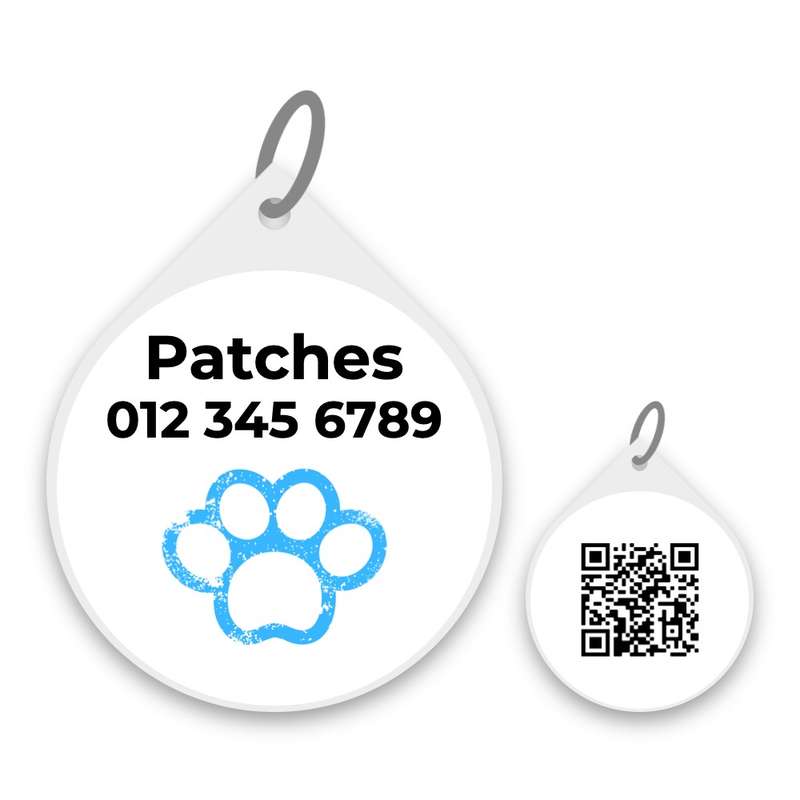 Paw Pet Tag - Blue