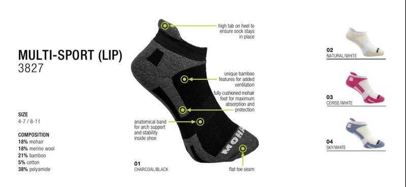 Multi Sport Lip Socks 3827