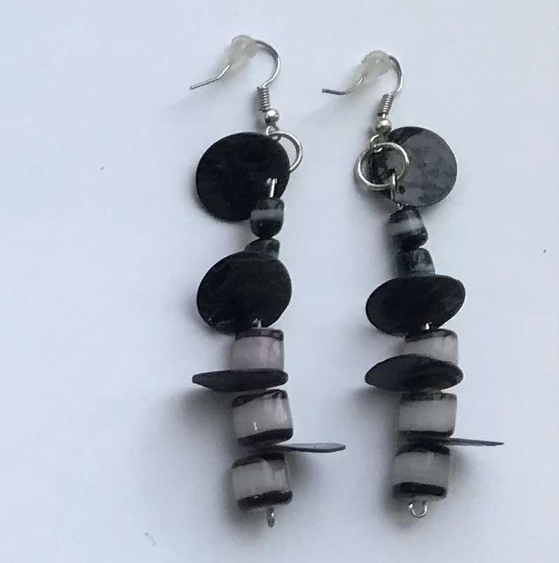 Aged Marble Earrings