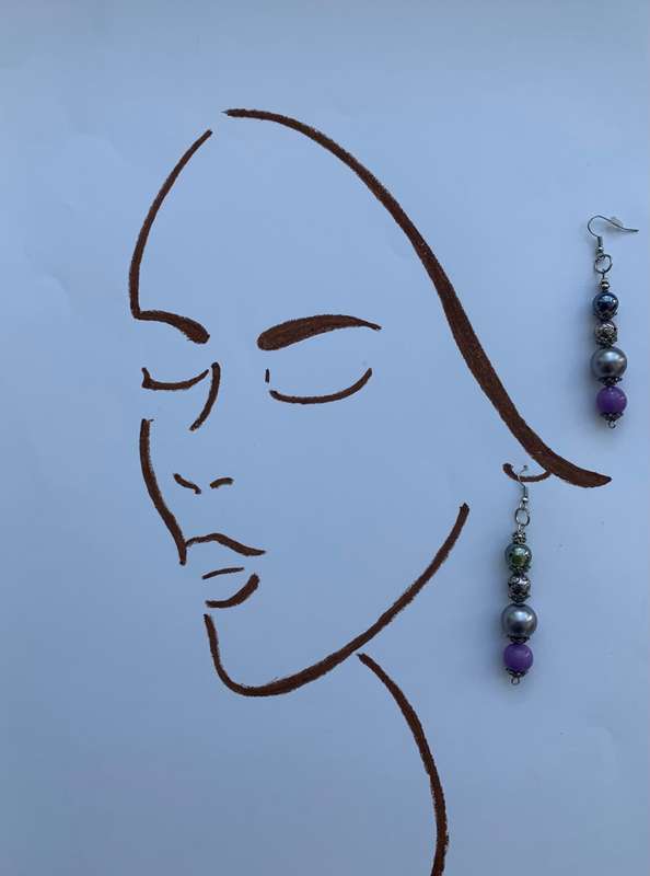 Two Eye Marble Earrings