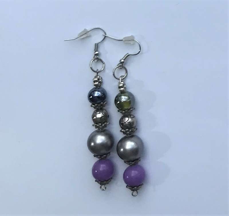 Two Eye Marble Earrings