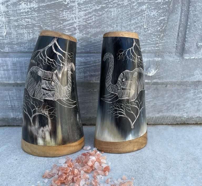 Hand Crafted African Salt & Pepper Shakers