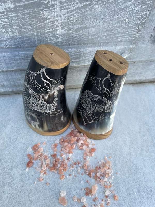 Hand Crafted African Salt & Pepper Shakers