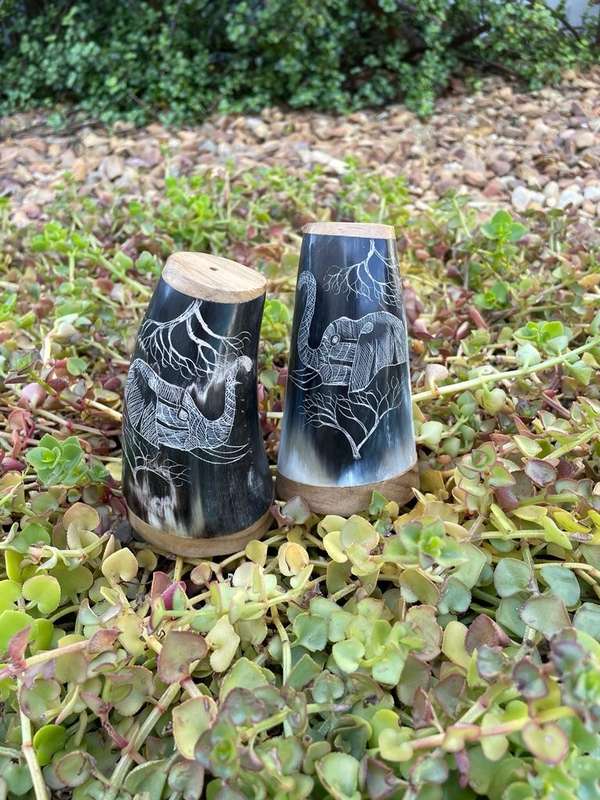 Hand Crafted African Salt & Pepper Shakers