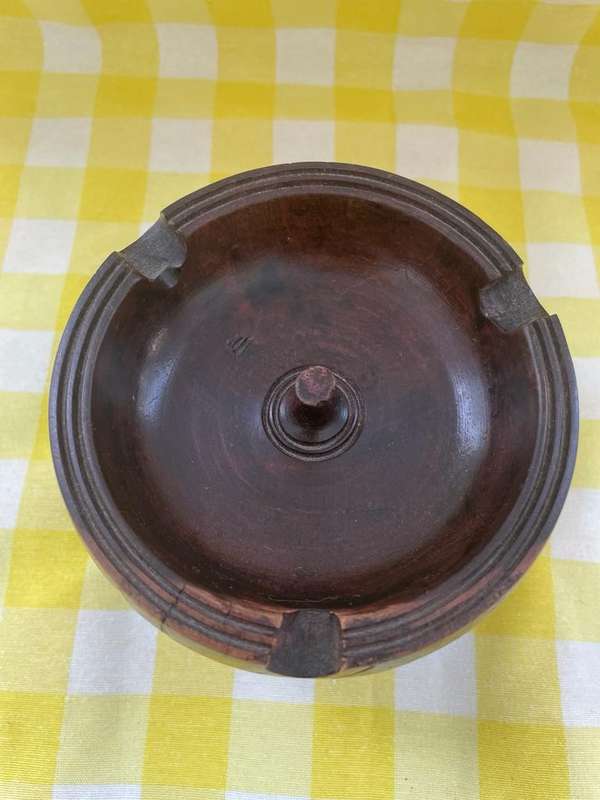 African Tribe Wooden Ashtray