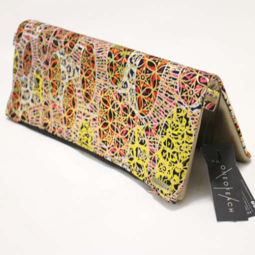 Vibrant Gold Fold-Over Clutch Bag