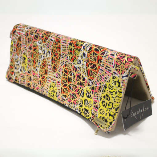 Vibrant Gold Fold-Over Clutch Bag