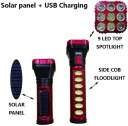 Aerbes AB-TY31 Rechargeable Solar Powered 9 LED +7 COB Flashlight 18W Solar Light Set  (Free Standin