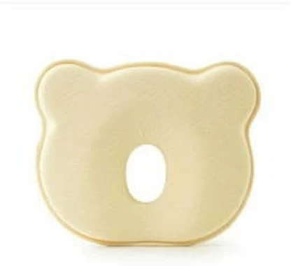 3D Memory Foam Baby Head Shaping Pillow For Newborn Infant yellow