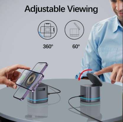 3 in 1 15W Wireless Magnetic Charger