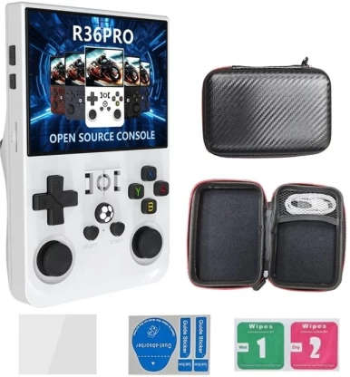 R36 Gaming Console pro R36 PRO 64 GB with 18000 PRE-INSTALLED  (WHITE)