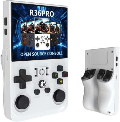 R36 Gaming Console pro R36 PRO 64 GB with 18000 PRE-INSTALLED  (WHITE)