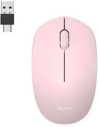 Port Connect Port connect mouse pink Wireless