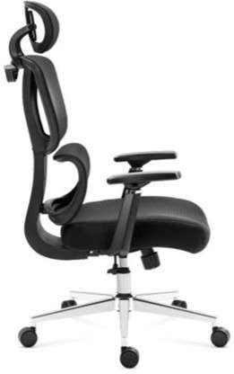 Designer Concepts Alodius Office Chair With Headrest-Black Office Adjustable Arm Chair