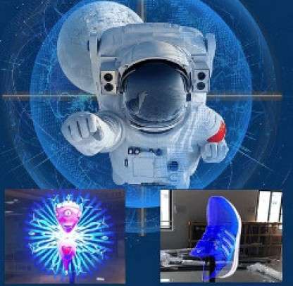 LED 3D HD Holographic Sign Spinning Projector - 42cm