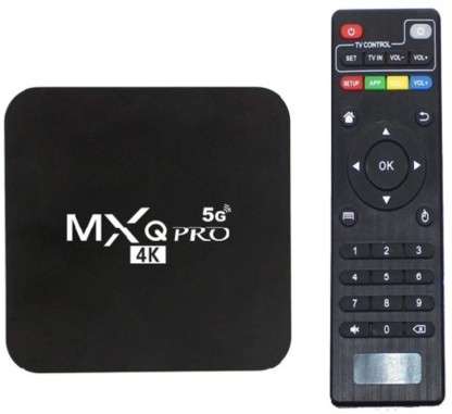 MXQ Pro 5G Android 12.1 Box 4g+64G TV Remote Controller Black