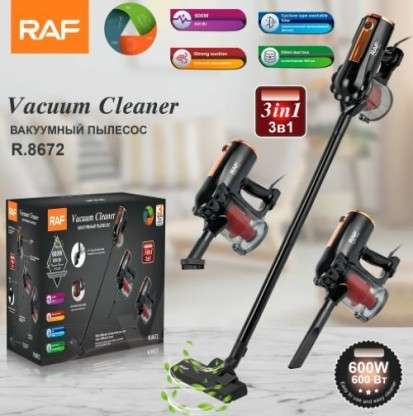 RAF 600W Corded Vacuum Cleaner Strong Suction Power Suitable for Cleaning Corded Vacuum Cleaner Hand