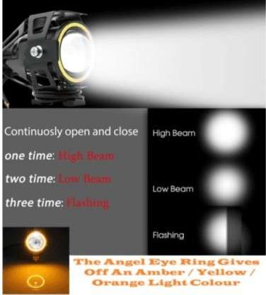 CREE U7 LED 125W Motorcycle DRL Headlight Driving Fog Light Spot Lamp