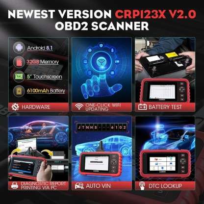 LAUNCH CRP123X V2.0 Diagnostic Scan Tool + DC Test Pen