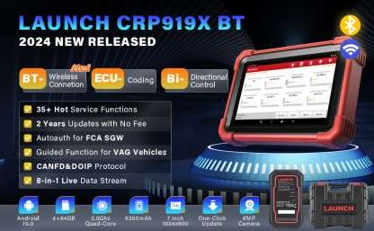 Launch X431 CRP919X BT Full System Diagnostic Tool + VoltCheck Pro Circuit Tester Vehicle Tool Kit