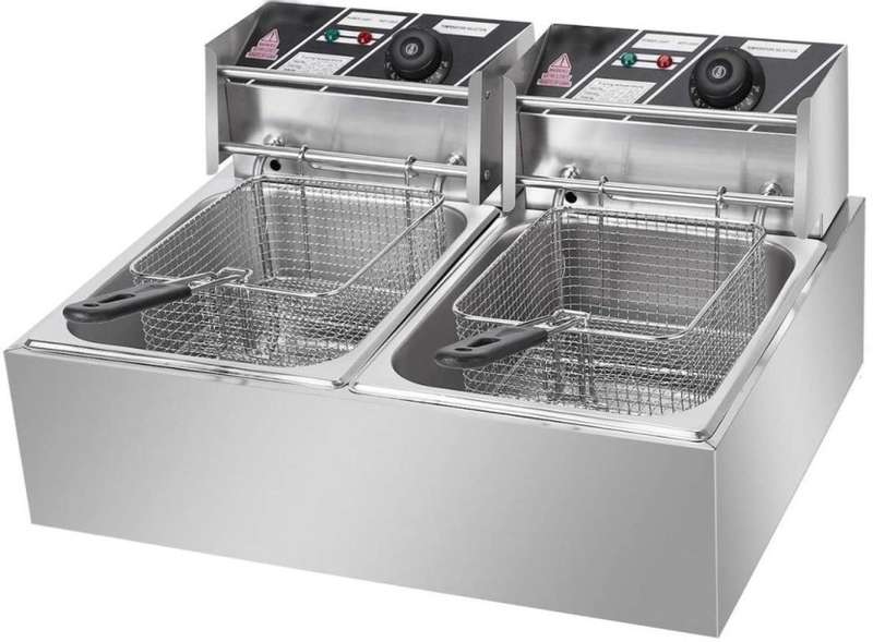 6L + 6L Double Pan Deep Fryer Air Fryer  (12 L)