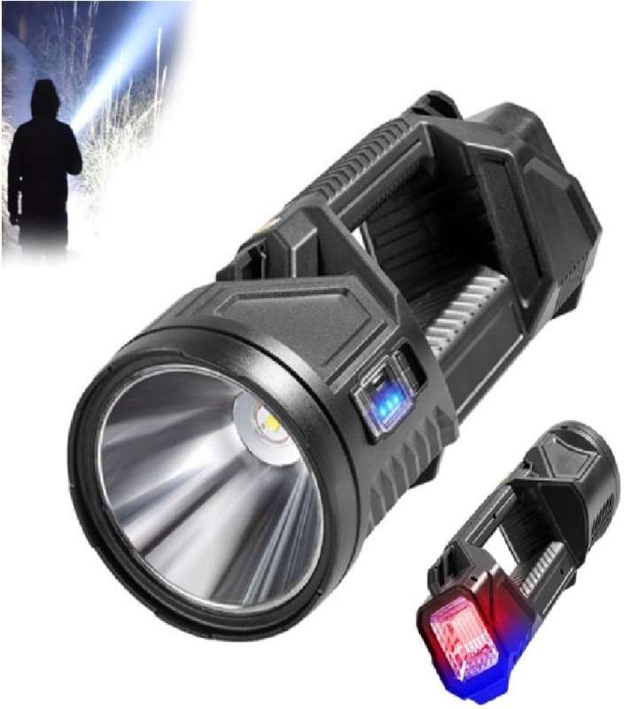 generic Super Bright Solar Rechargeable Light 160MM 2 hr Torch Emergency Light  (Black)