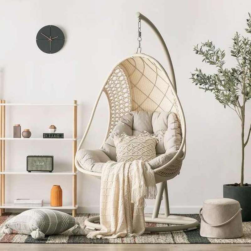 Patio Outdoor Swing charis Egg Wicker Hanging Chair