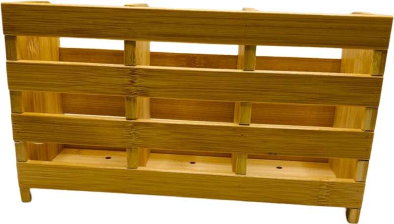 Wood Utensil Kitchen Rack  (Brown)