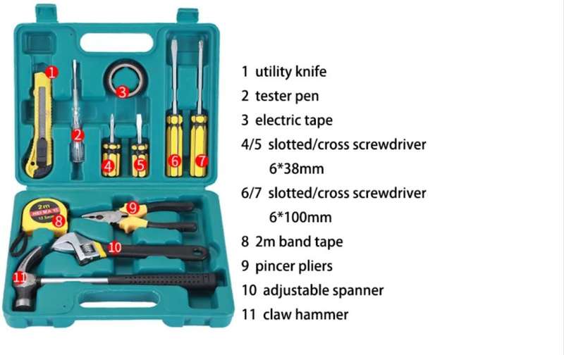 HappyDeals 12 Piece Tool Set Combination  (Pack of 12)