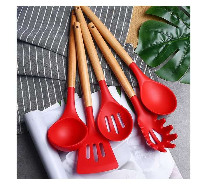 Silicone kitchen utensils - Red