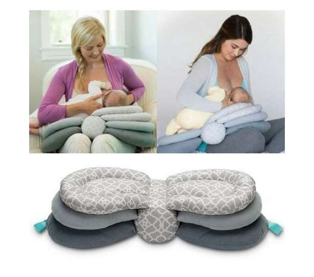 Totland Multifunctional Adjustable Height Nursing Pillow Nursing Pillow - Grey